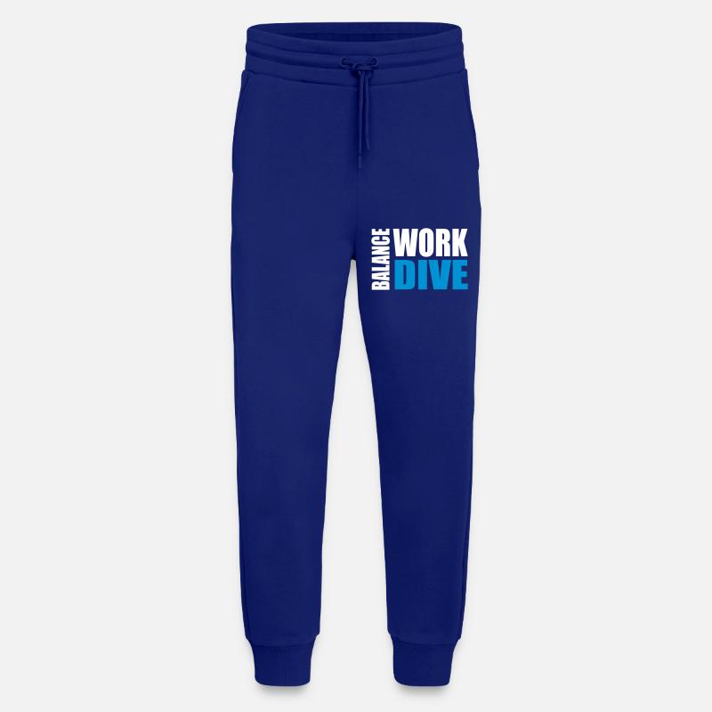 WORKDIVEBALANCE - Pantalon de jogging bio décontracté fabriqué en UE - Iconic Blue