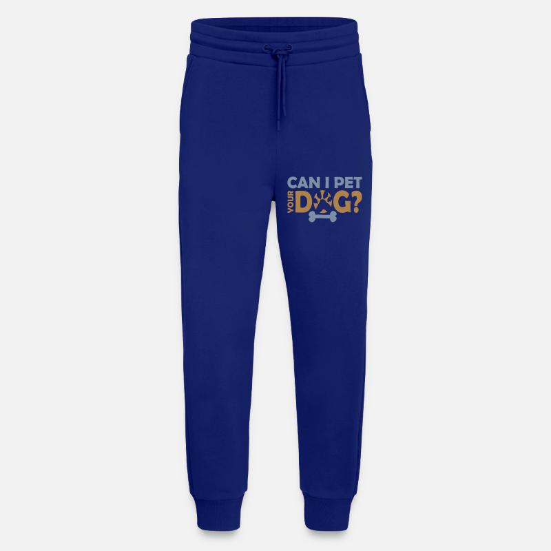 Pet your Dog saying - Jogging Pants - made by SPREAD  - Iconic Blue