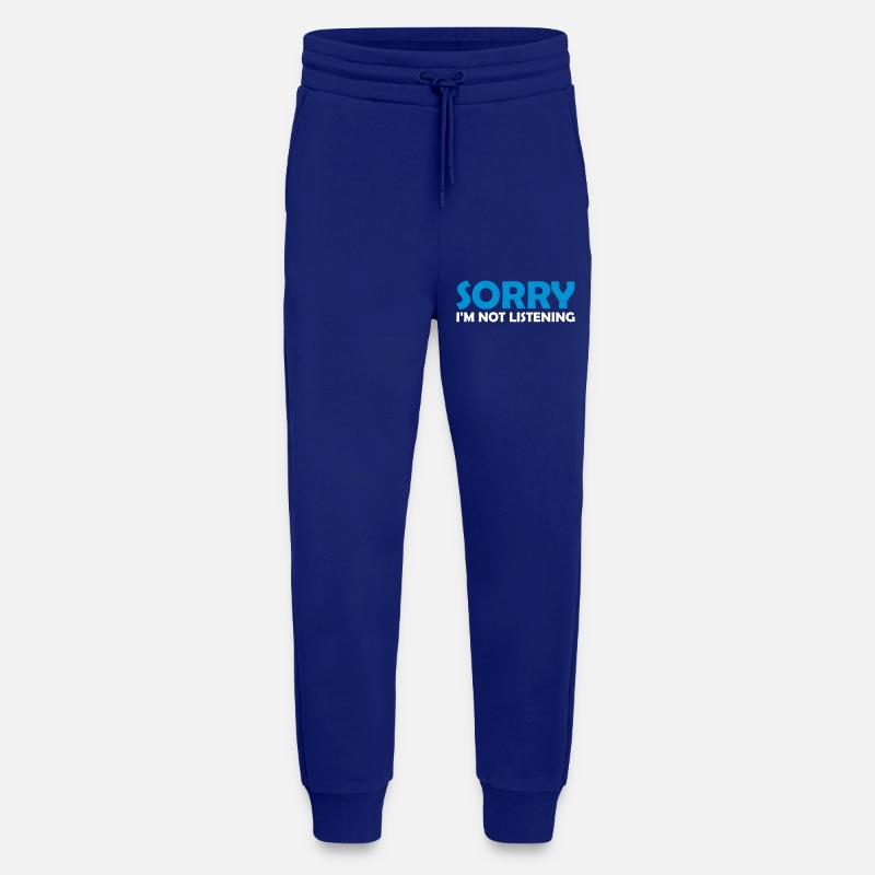 désolé de ne pas écouter - Pantalon de jogging bio décontracté fabriqué en UE - Iconic Blue