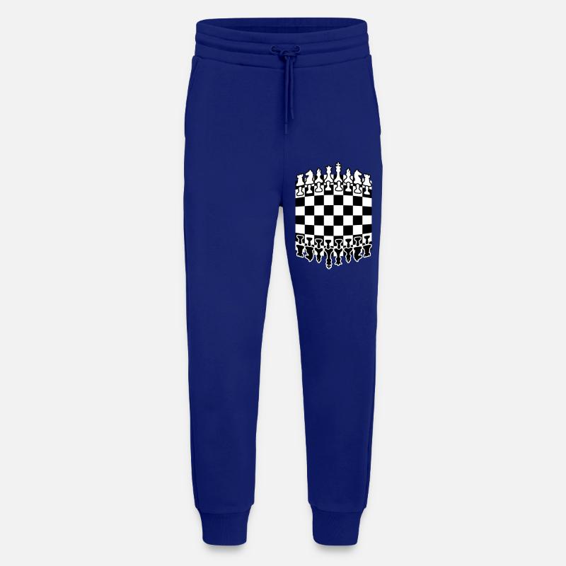Chessboard Pattern Design - Jogging Pants - made by SPREAD  - Iconic Blue