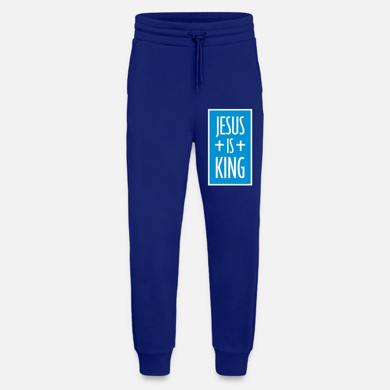 jesus is king quote - Jogging Pants - made by SPREAD - Iconic Blue