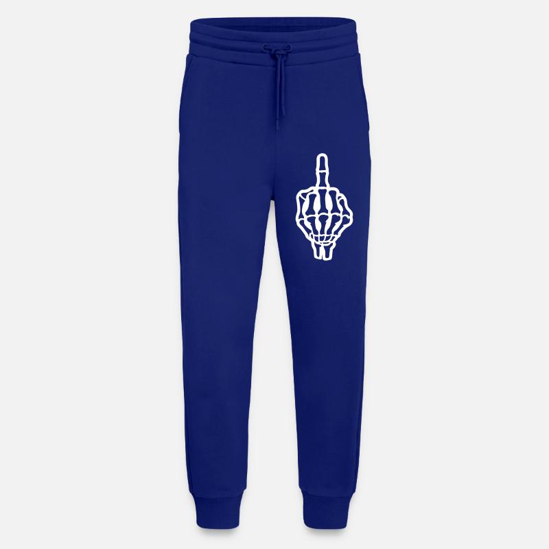 Skeleton Middle Finger Hand - Jogging Pants - made by SPREAD  - Iconic Blue