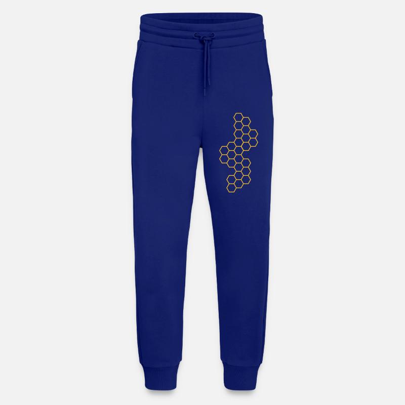 contour version honeycomb pattern - Jogging Pants - made by SPREAD  - Iconic Blue