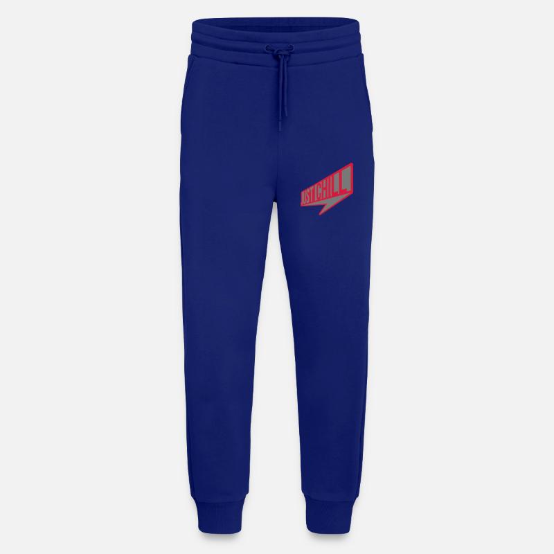 Just Chill Text Logo - Jogging Pants - made by SPREAD  - Iconic Blue