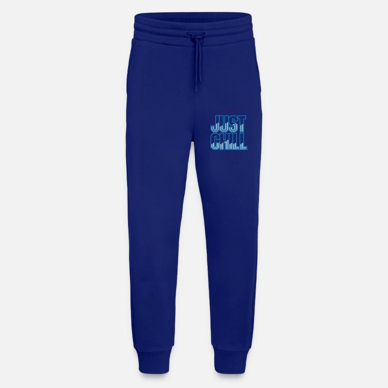 Just Chill Text Logo - Jogging Pants - made by SPREAD  - Iconic Blue