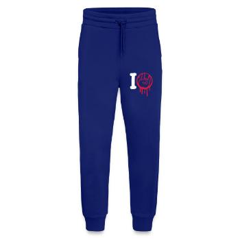 I Love Heavy Metal Hard Rock Music Hand Gesture Heart - Jogging Pants - made by SPREAD  - Iconic Blue - Front