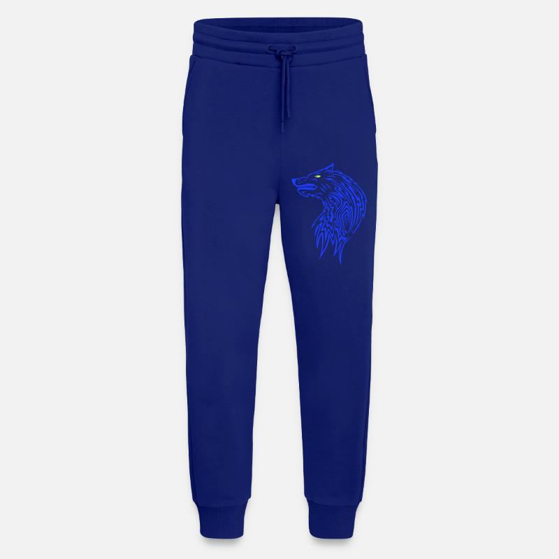 Wolf Pattern - Jogging Pants - made by SPREAD  - Iconic Blue