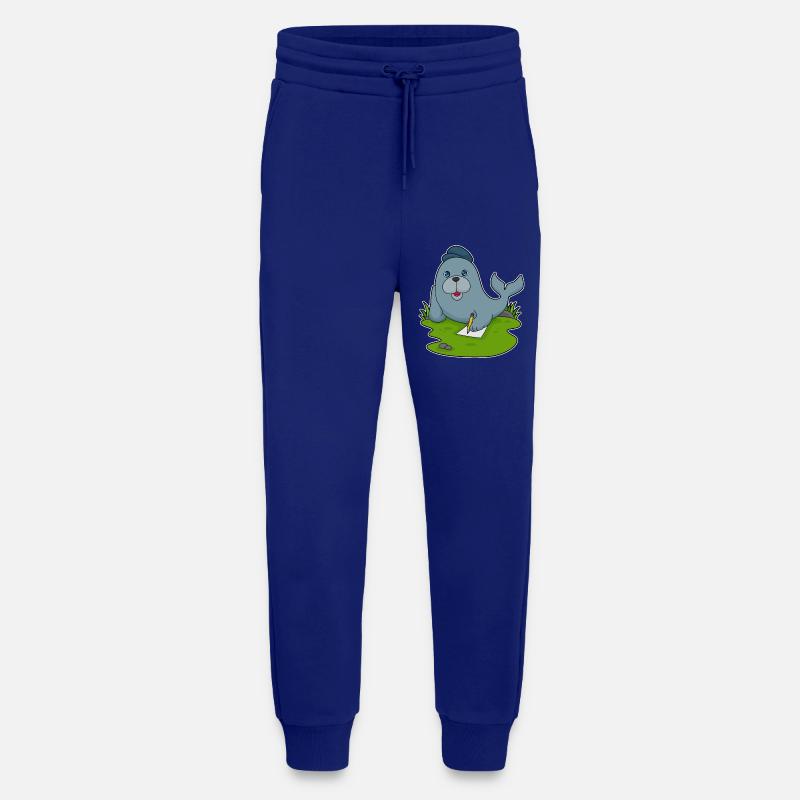 Papier crayon scellé - Pantalon de jogging bio décontracté fabriqué en UE - Iconic Blue