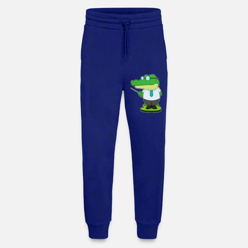 Pointeur de l’enseignant Crocodile - Pantalon de jogging bio décontracté fabriqué en UE - Iconic Blue