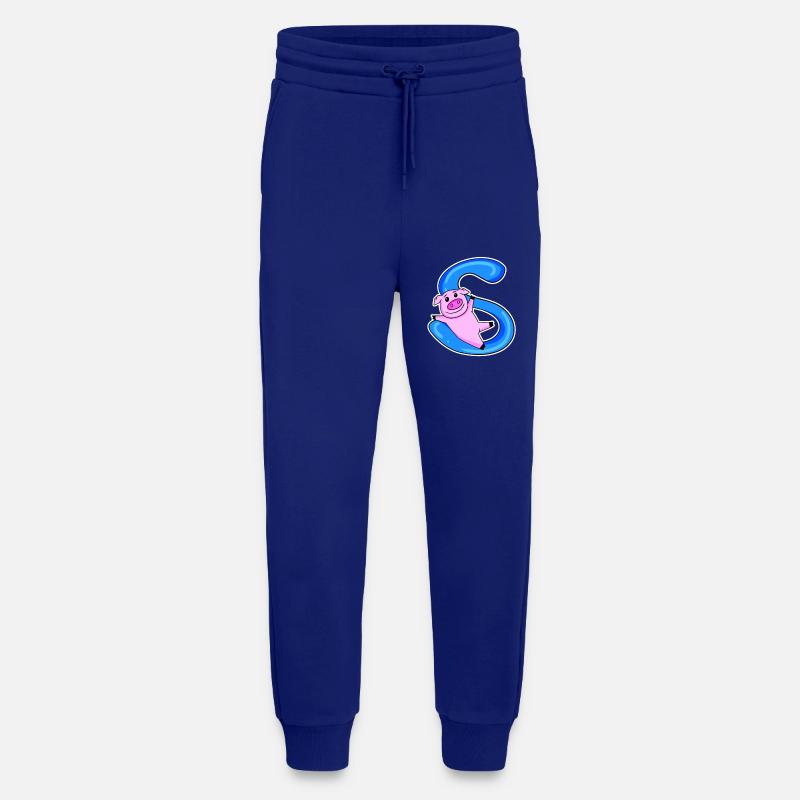Schwein Buchstabe S - Jogginghose - made by SPREAD - Iconic Blue