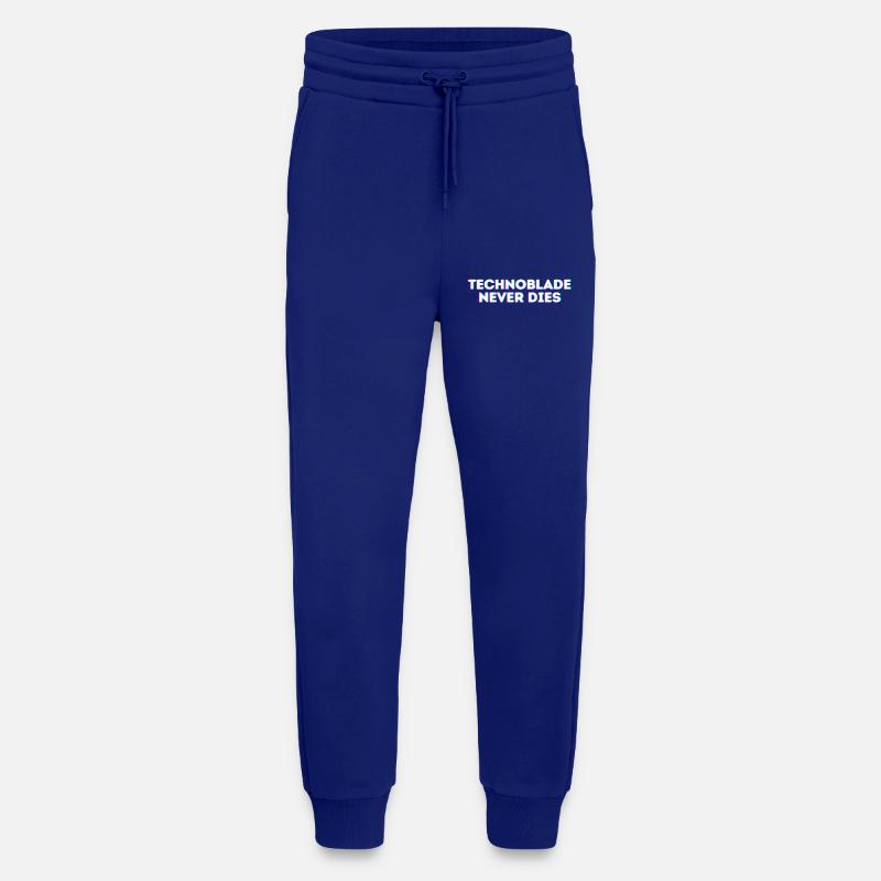 Technoblade ne meurt jamais - Pantalon de jogging bio décontracté fabriqué en UE - Iconic Blue
