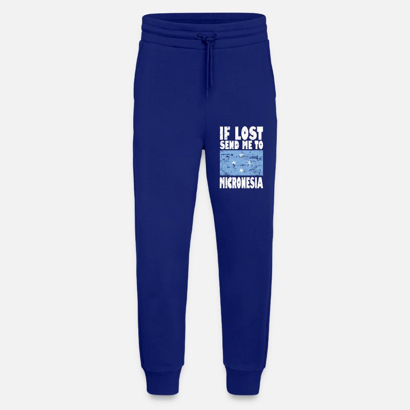 Micronesia Flag Saying - Jogging Pants - made by SPREAD  - Iconic Blue