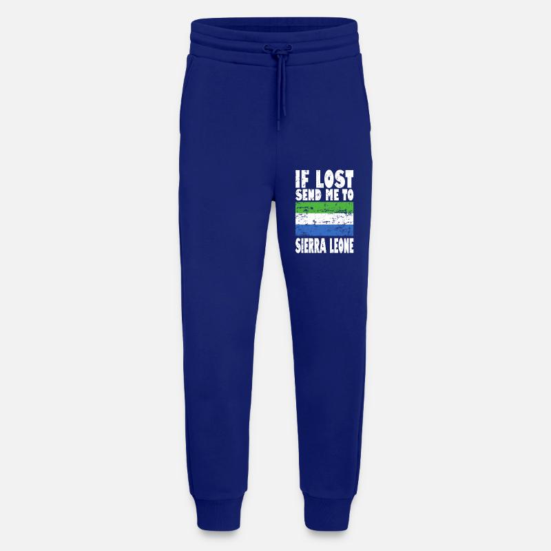 Drapeau de la Sierra Leone - Pantalon de jogging bio décontracté fabriqué en UE - Iconic Blue