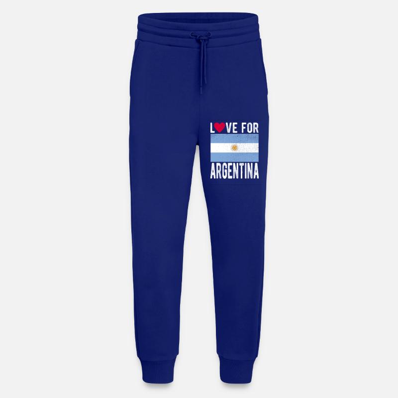 Drapeau de l’ARGENTINE - Pantalon de jogging bio décontracté fabriqué en UE - Iconic Blue