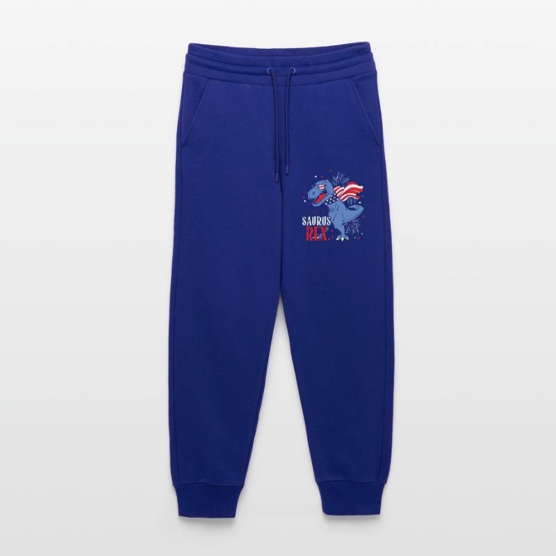 Ameri Saurus Rex 4 juillet Dinosaure Indépendance Pantalon de jogging bio décontracté fabriqué en UE