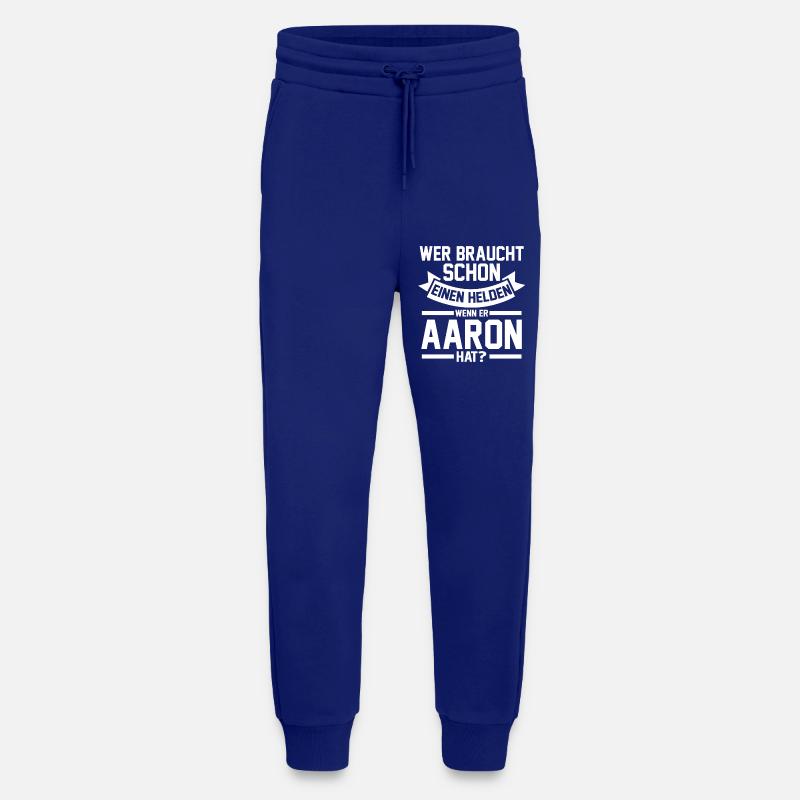 First name Aaron - Jogging Pants - made by SPREAD  - Iconic Blue