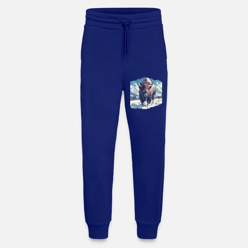 Bisons Bison - Pantalon de jogging bio décontracté fabriqué en UE - Iconic Blue