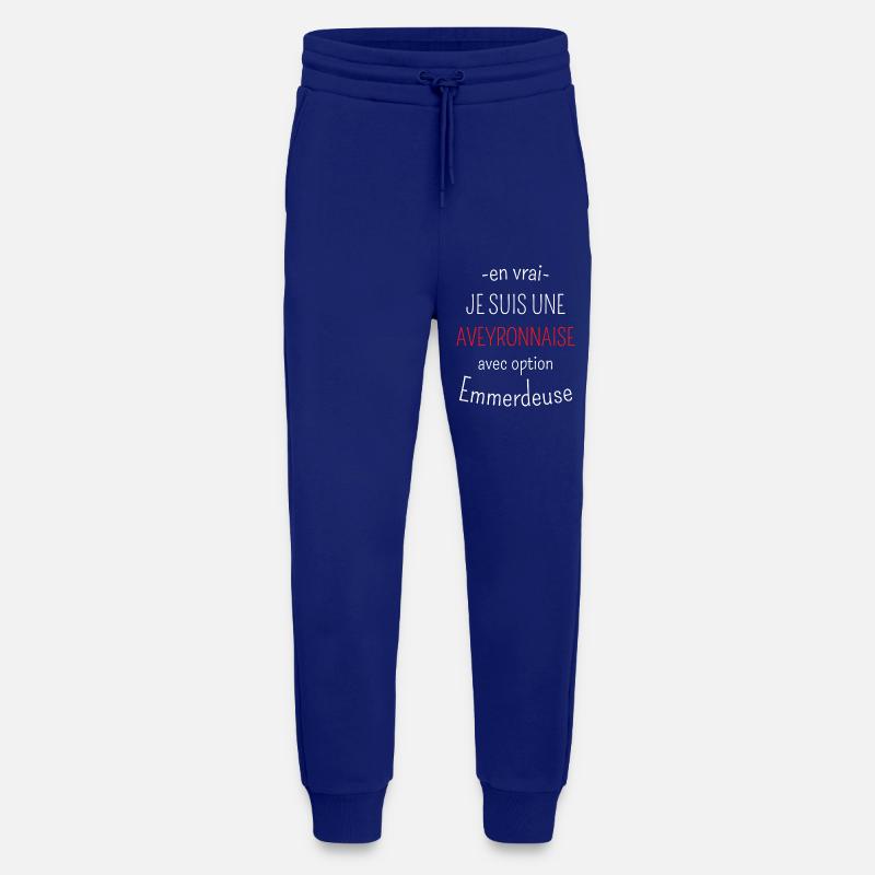 Aveyronnaise avec option Emmerdeuse - Pantalon de jogging bio décontracté fabriqué en UE - Iconic Blue