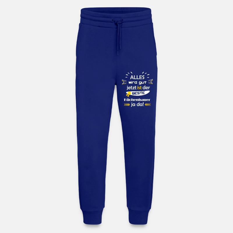 Alles wird gut lustiger Spruch Küchenbauer - Jogginghose - made by SPREAD - Iconic Blue