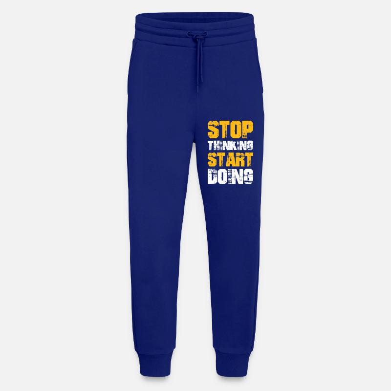 Stop Thinking Start Doing - Jogging Pants - made by SPREAD  - Iconic Blue