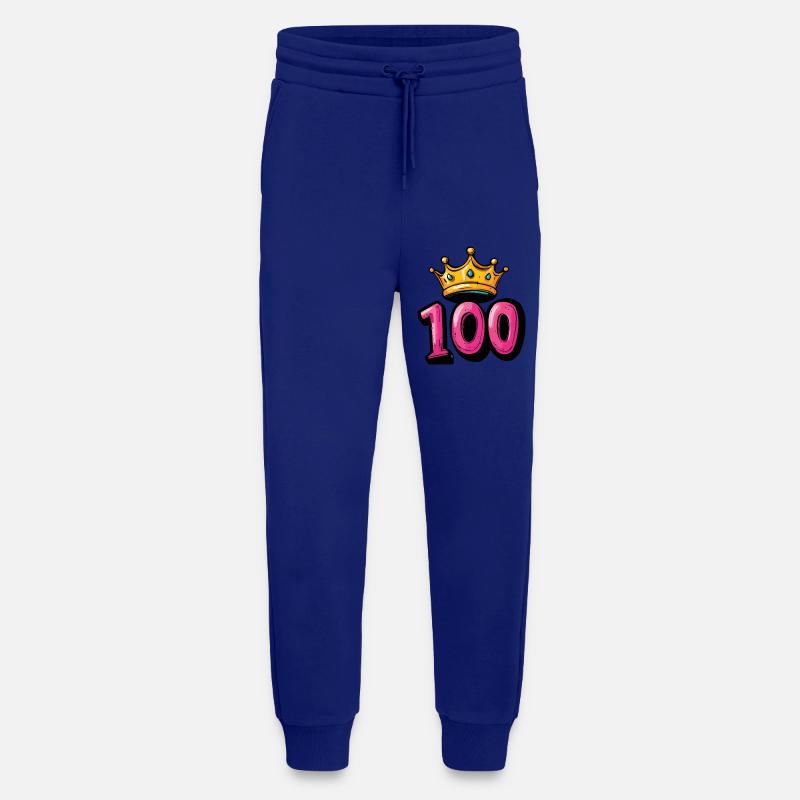 100 Number Crown - Jogging Pants - made by SPREAD  - Iconic Blue