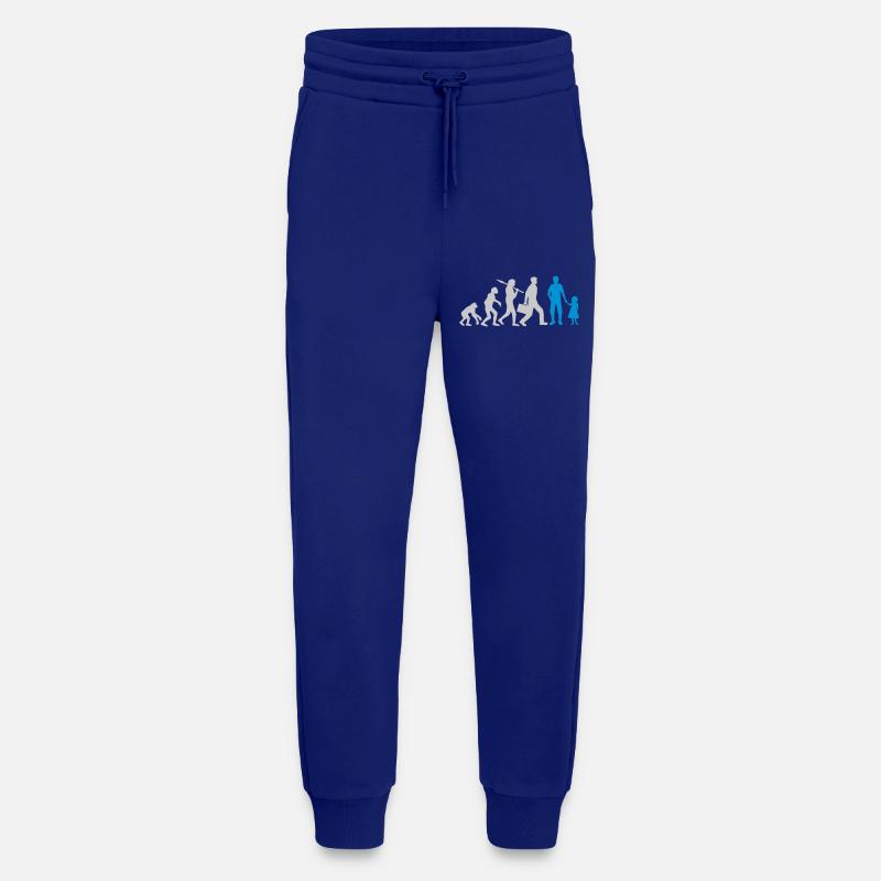 Evolution Papa Tochter Kind - Jogginghose - made by SPREAD - Iconic Blue