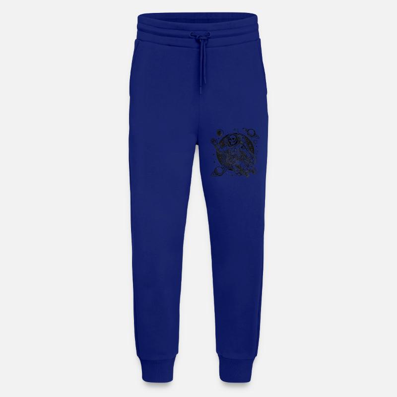 Astronaute squelette flottant dans l’espace - Pantalon de jogging bio décontracté fabriqué en UE - Iconic Blue