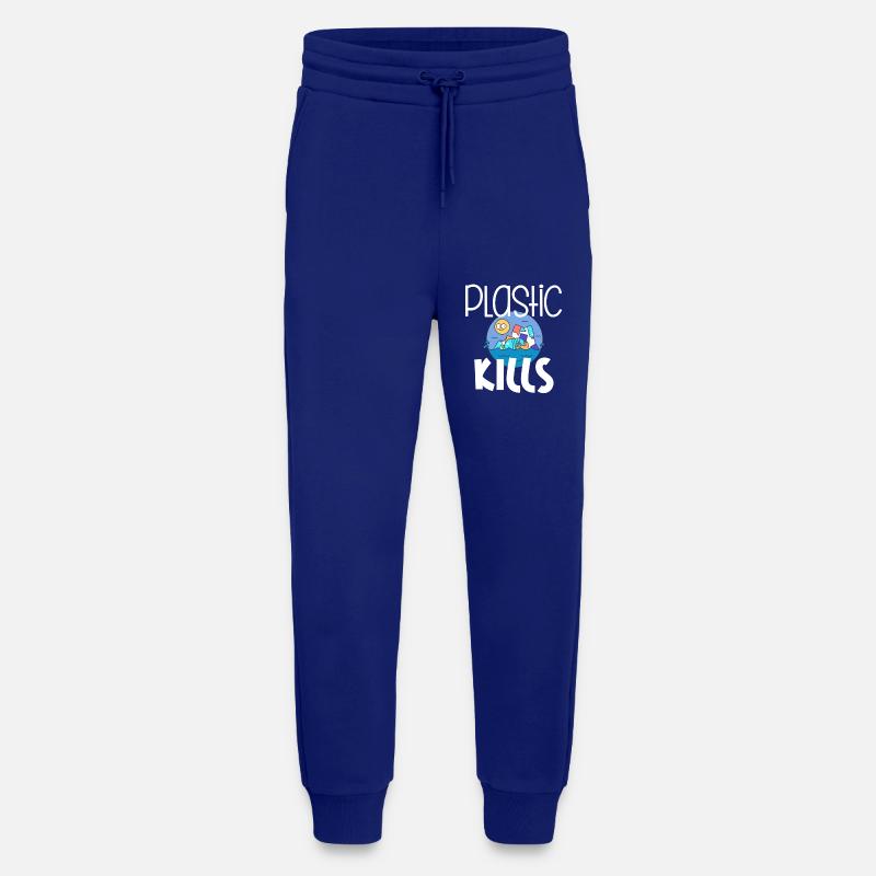 Plastic Kills Environmental Recycling - Jogging Pants - made by SPREAD  - Iconic Blue