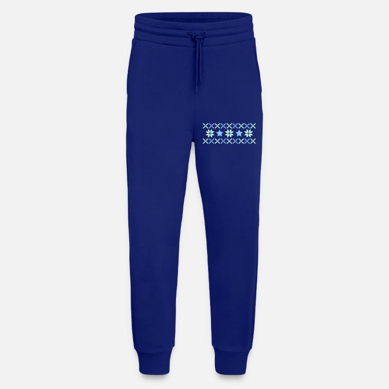 Winter Norway Pattern - Jogging Pants - made by SPREAD  - Iconic Blue
