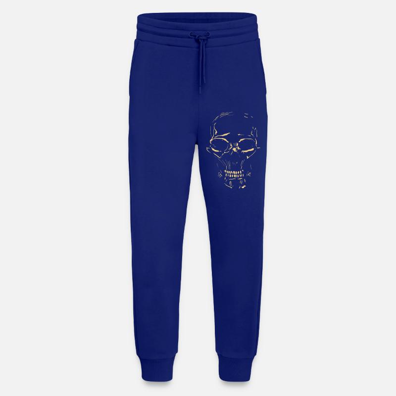 Crâne Crâne minimal - Pantalon de jogging bio décontracté fabriqué en UE - Iconic Blue