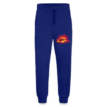 boom text feuer flamme heiss tnt dynamit explodier - Jogginghose - made by SPREAD - Iconic Blue - Vorne