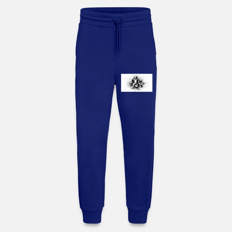 Abstract boxes - Jogging Pants - made by SPREAD  - Iconic Blue