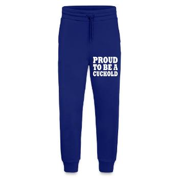proud to be a cuckold - Jogging Pants - made by SPREAD  - Iconic Blue - Front