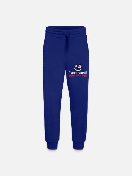 everything is fine quote - Jogging Pants - made by SPREAD  - Iconic Blue