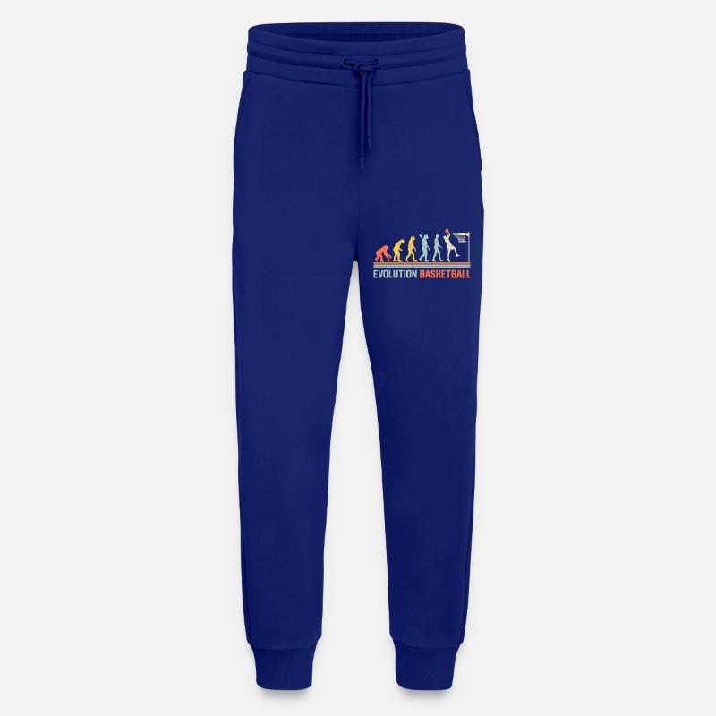 Évolution du basketball - Pantalon de jogging bio décontracté fabriqué en UE - Iconic Blue