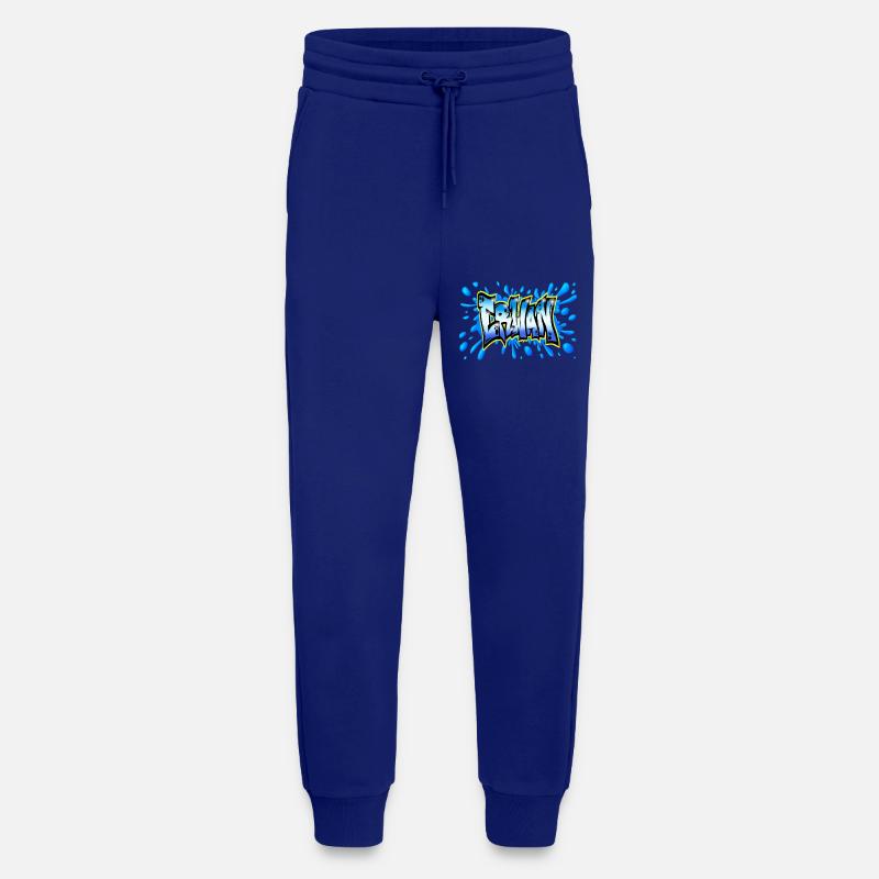 Erwan GRAFFITI NAME PRINT - Jogginghose - made by SPREAD - Iconic Blue
