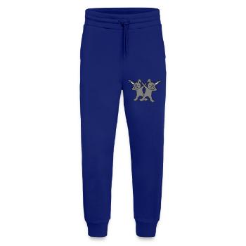 2 lapins Dabbing Dab Danse Pose Danse Soirée Célébrations - Pantalon de jogging bio décontracté fabriqué en UE - Iconic Blue - Devant