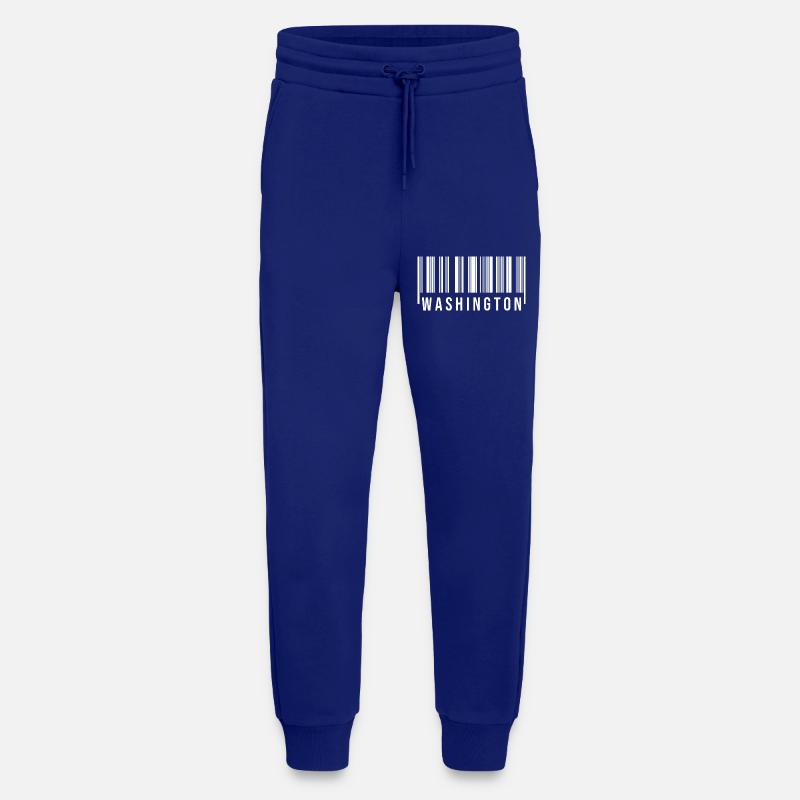 Washington Barcode - Jogging Pants - made by SPREAD  - Iconic Blue