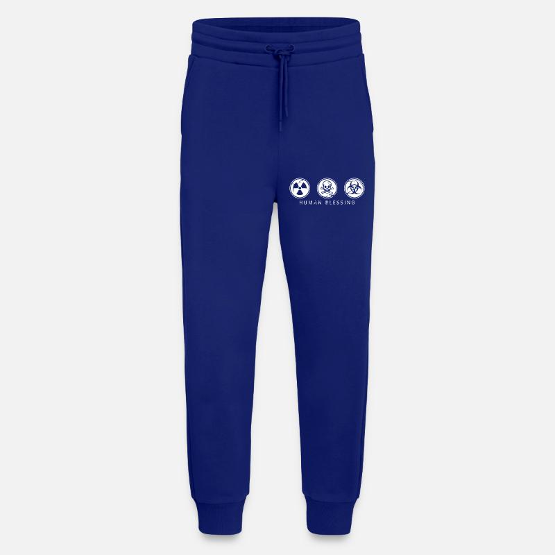 Human Blessing - White - Jogging Pants - made by SPREAD  - Iconic Blue