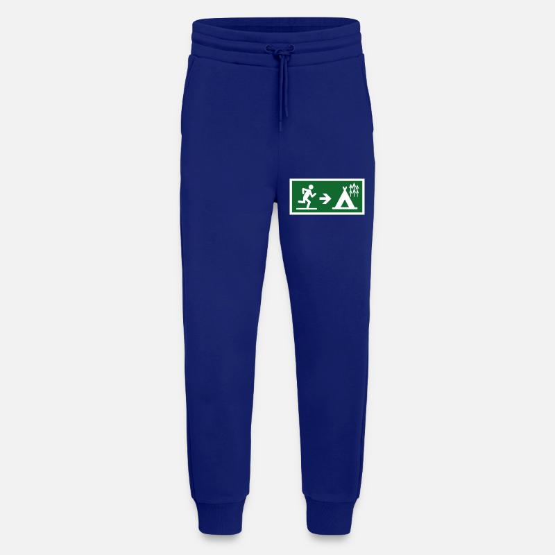 exit to camp - Jogging Pants - made by SPREAD  - Iconic Blue