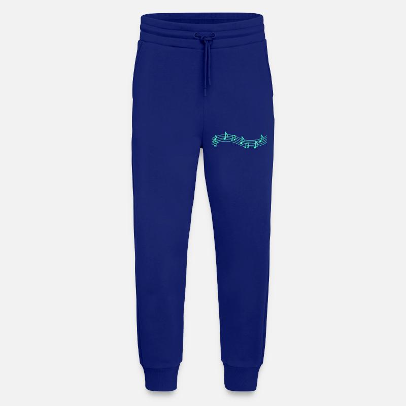 music notes - Jogging Pants - made by SPREAD  - Iconic Blue