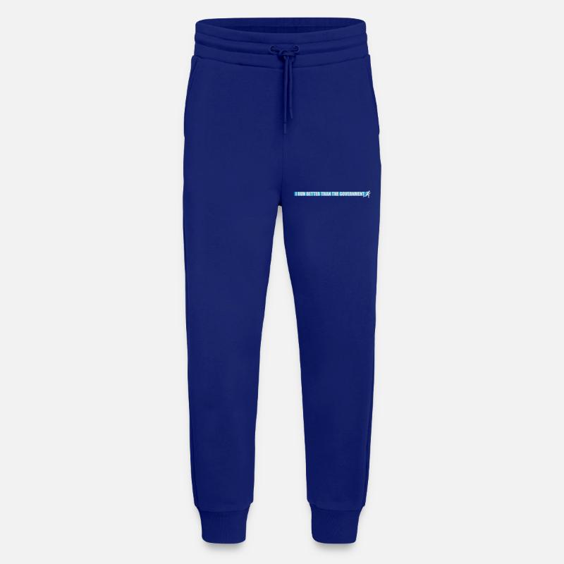 run better than government - Jogginghose - made by SPREAD - Iconic Blue
