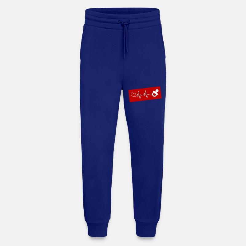 Pacifier Icon Pulse Heartbeat - Jogging Pants - made by SPREAD - Iconic Blue