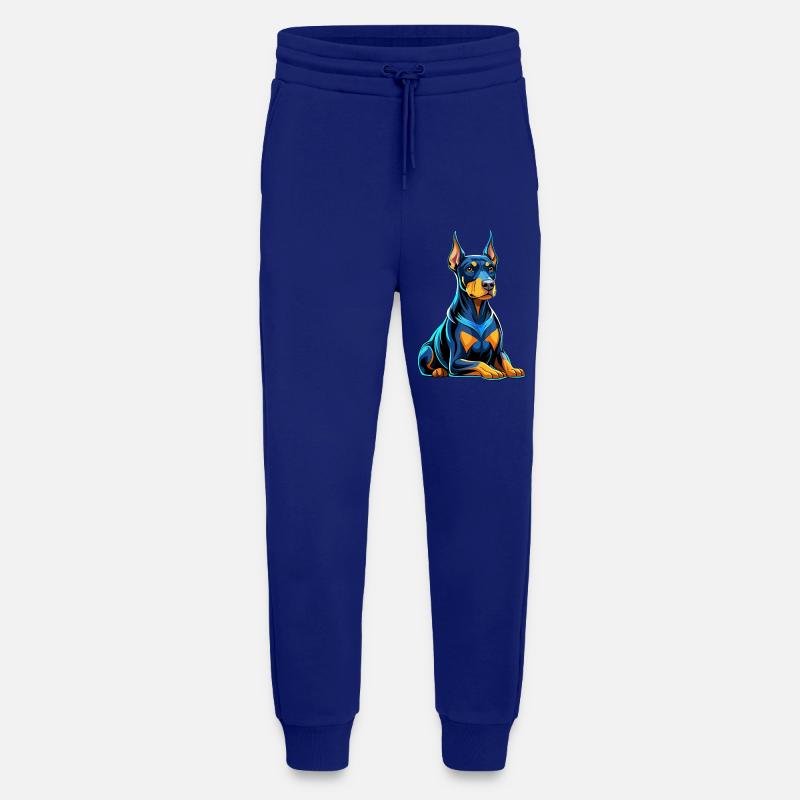 Dobermann sitzend mit Hundeblick - Jogginghose - made by SPREAD - Iconic Blue