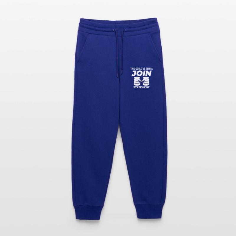 SQL Join Database, instruction de programmation des données Pantalon de jogging bio décontracté fabriqué en UE