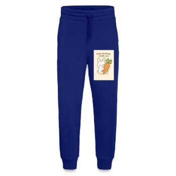 Kawaii Bunny Hugging Giant Carrot - Jogging Pants - made by SPREAD  - Iconic Blue - Front