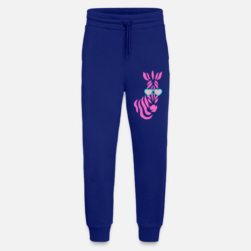 pinkes Zebra mit Sonnenbrille - Jogginghose - made by SPREAD - Iconic Blue