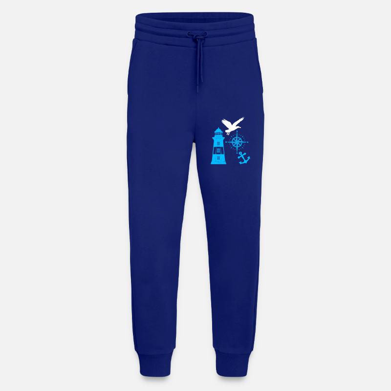 Maritime Lighthouse Compass Lighthouses Seagulls - Jogging Pants - made by SPREAD  - Iconic Blue
