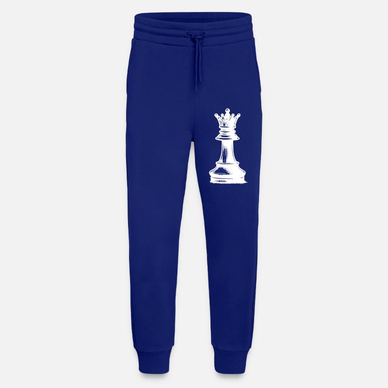 Jeu d’échecs Pièces d’échecs Dames - Pantalon de jogging bio décontracté fabriqué en UE - Iconic Blue