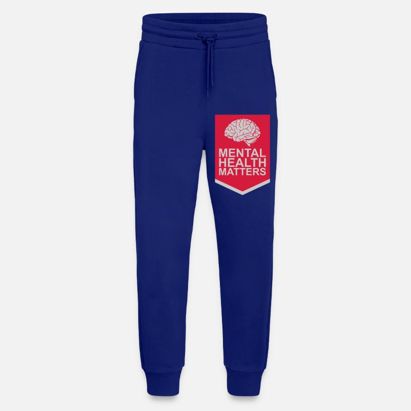 la santé mentale compte citation - Pantalon de jogging bio décontracté fabriqué en UE - Iconic Blue
